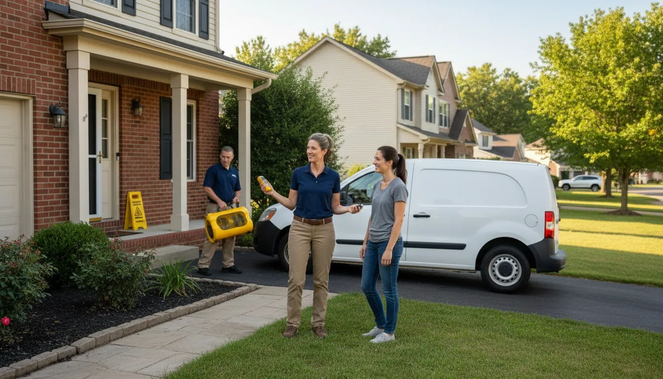 Residential water damage restoration in Loganton, PA